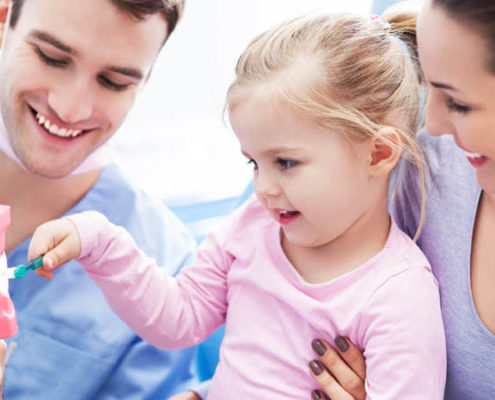 Bambino dal dentista